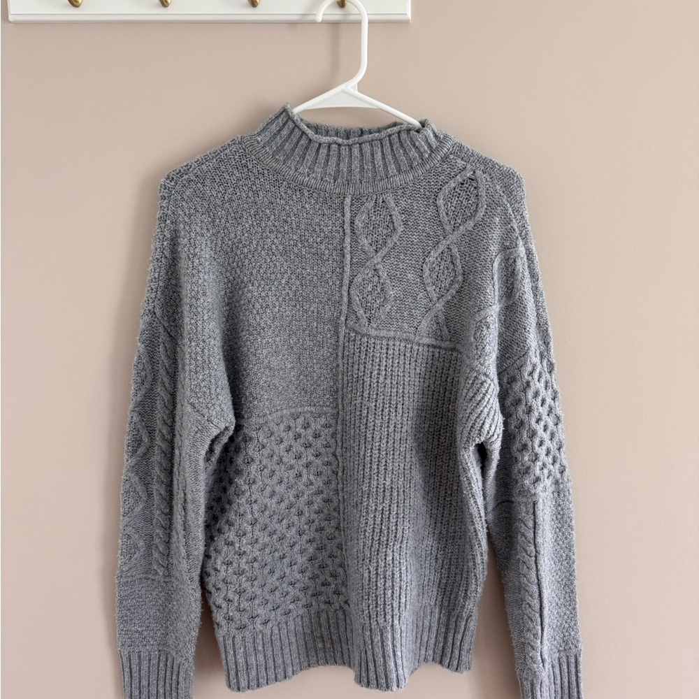 American Eagle Outfitters Gray Cowl Neck Sweater